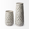 Canasta Large Rustic White Ceramic Decorative Vase