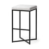 Frodo White Fabric Bar Stool