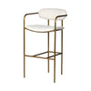 Parker Seat Height Cream Fabric Seat Gold Metal Bar Stool