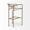 Parker Seat Height Cream Fabric Seat Gold Metal Bar Stool