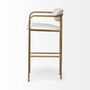 Parker Seat Height Cream Fabric Seat Gold Metal Bar Stool