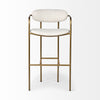 Parker Seat Height Cream Fabric Seat Gold Metal Bar Stool