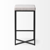 Frodo White Fabric Bar Stool