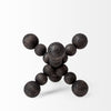 Carollan I (Small) 7L x 7W Black Geometric Wood Ball Jack