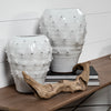 Julian Glossy White Ceramic Spoked Vase