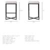 Frodo White Fabric Bar Stool