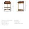Hollyfield Brown Leather | Gold Metal | Bar Stool