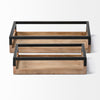 Ross Natural Wood W/ Black Metal Nesting Tray