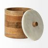 Sandook (Large) 10H Brown Round Wooden Storage Jar