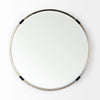 Melissa 23" Small Round Gold Metal Wall Mirror