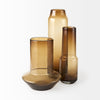 Amrita Golden Brown Glass Vase