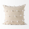 Erica Cream With White Detail Decorative Pillow