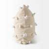 Erica Cream With White Detail Decorative Pillow