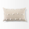 Erica Cream With White Detail Decorative Pillow