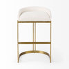 Hollyfield Cream Fabric | Gold Metal | Bar Stool