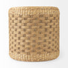Michelle Light Brown Woven Seagrass Round Pouf