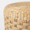 Michelle Light Brown Woven Seagrass Round Pouf