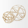 Kali Small Beige Decorative Metal and Paper Object