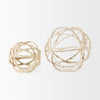 Kali Small Beige Decorative Metal and Paper Object