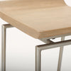 Givens Brown Wood W/Silver Metal Frame Barstool
