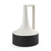 Burton White and Black Ceramic Jug Vase