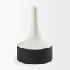Burton White and Black Ceramic Jug Vase