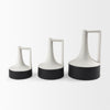 Burton White and Black Ceramic Jug Vase