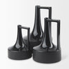 Burton Glossy and Matte Black Ceramic Jug Vase