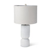 Everly White Cement W/Beige Shade Table Lamp