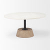 Maxwell Marble Top Pedestal Base Round Coffee Table