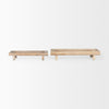 Carver Set of 2 Rectangular White Washed Wood Trays
