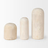 Knox Short White-Wash Wood Decorative Object