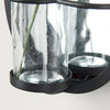 Katherine Wall Mounted Mirror w Glass Bottle for Botanicals or Floral