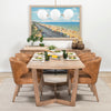 Denver Rectangular Brown Solid Wood Top & Base Dining Table