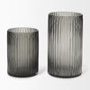 Dawn Tall Smokey Black Glass Vase