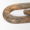 Reinir Red-Brown Marble Chain Link Decorative Object