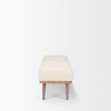 Shae Brown Wood w/ Oatmeal Fabric Bench
