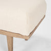 Shae Brown Wood w/ Oatmeal Fabric Bench