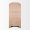 Sorina Reverse Fluted Light Brown Wood Curio Cabinet