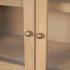 Suri Light Brown Wood W/Glass Doors Arched Curio Cabinet