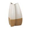 Vania Small Off White w/ Tan Textured Ceramic Vase