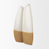 Vania Small Off White w/ Tan Textured Ceramic Vase