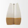 Vania Small Off White w/ Tan Textured Ceramic Vase