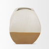 Vania Short Off White w/ Tan Textured Ceramic Vase