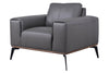Kreska Genuine Leather Accent Chair