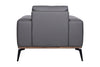 Kreska Genuine Leather Accent Chair