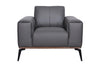 Kreska Genuine Leather Accent Chair
