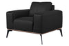 Kreska Genuine Leather Accent Chair