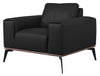 Kreska Genuine Leather Accent Chair