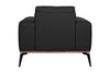 Kreska Genuine Leather Accent Chair